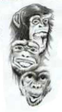 татуировка обезьяны